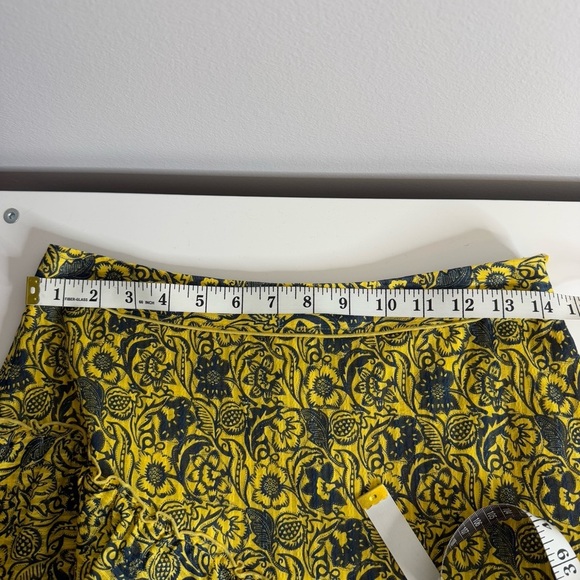 Derek Lam 10 Crosby - Yellow and Navy Ruffle Mini Skirt - size 4 - Picture 10 of 11